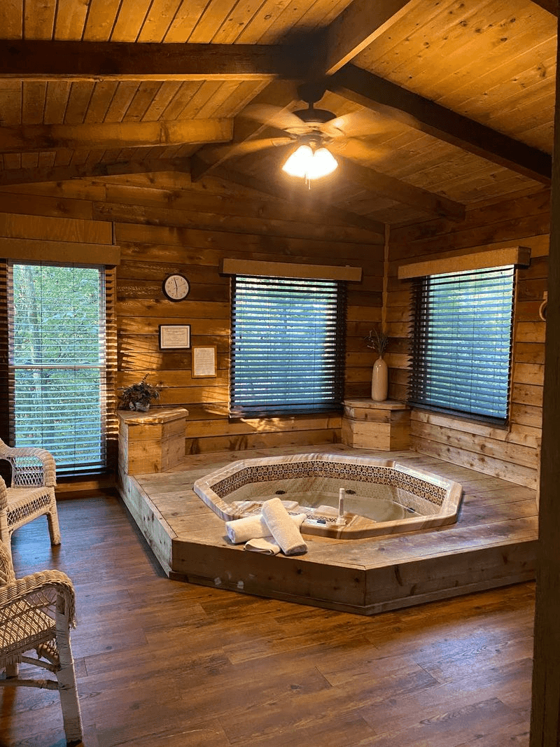 Fireplaces, Porches, And Hot Tubs Make The Cabins Stand Out