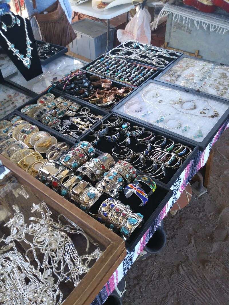 Vendor Stands Fill The Open-Air Market
