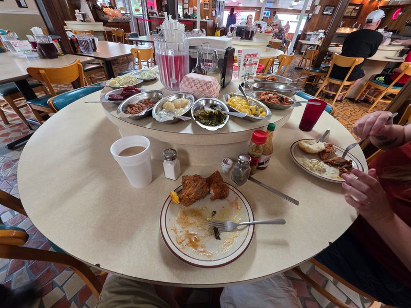 The Lazy Susan Is Built Into The Service