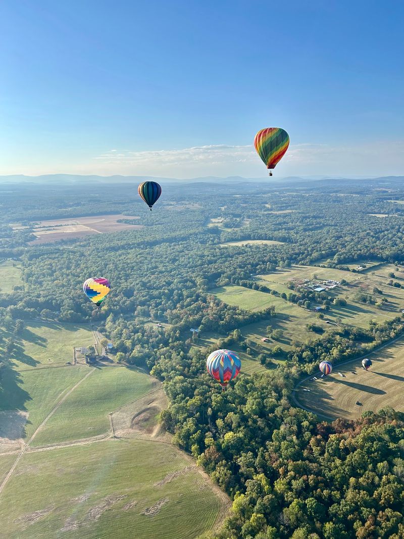 Tethered Balloon Rides Offer A Short Lift Above The Field