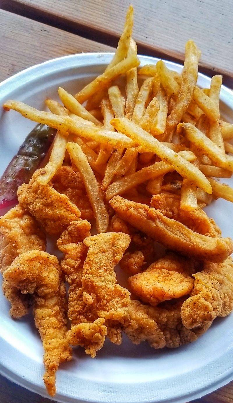 Catfish Fried Minutes After The Catch