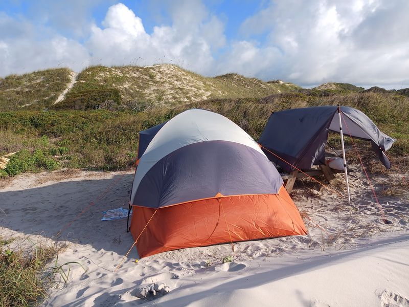 Camping Keeps The Beach Quiet After The Last Ferry