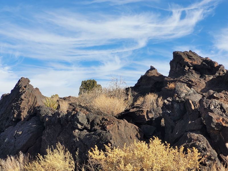 Jagged Lava Formations Beneath Endless Skies