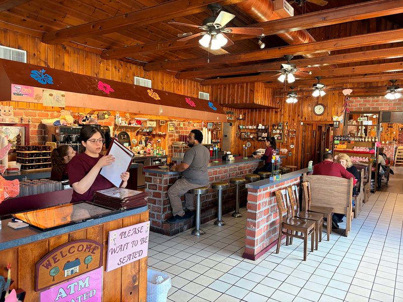 The likely stop is a family restaurant near Interstate 80