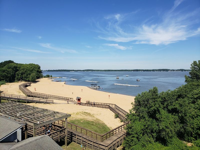 Half A Mile Of Sand Along The Western Shore