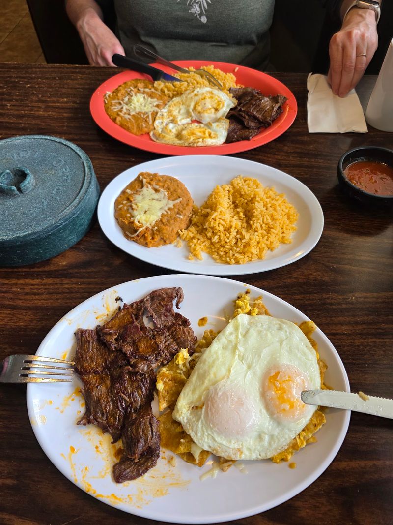 Breakfast Starts With Chilaquiles, Steak, And Eggs