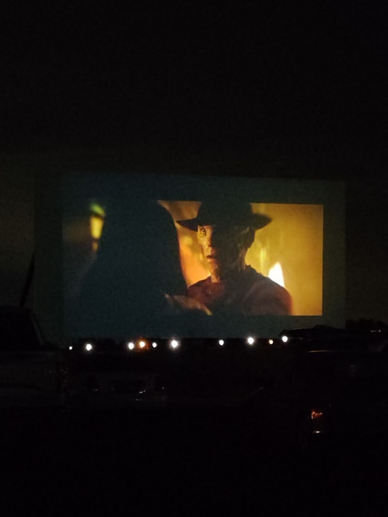 Firepits Glowing Between Every Row