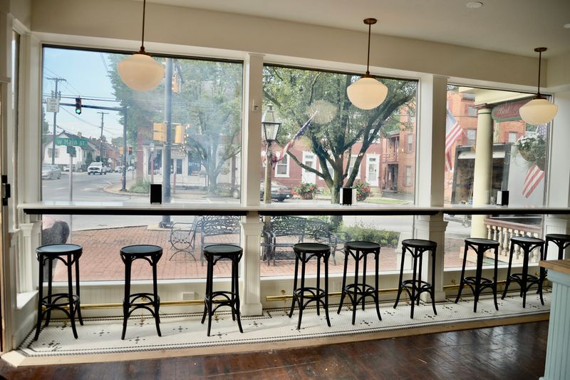 Cozy Booths and Views of Main Street