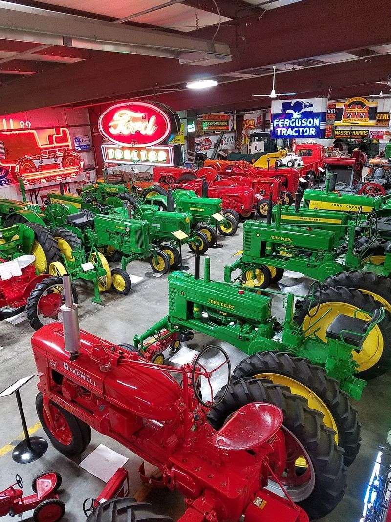 Rows And Rows Of Antique Tractors