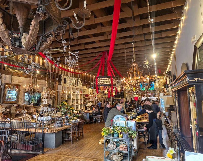 A Historic Building With A Flower Shop Inside