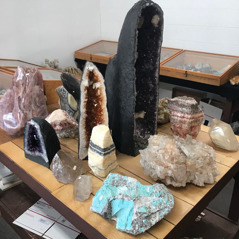Fossils, Crystals And Minerals Fill The Indoor Selection