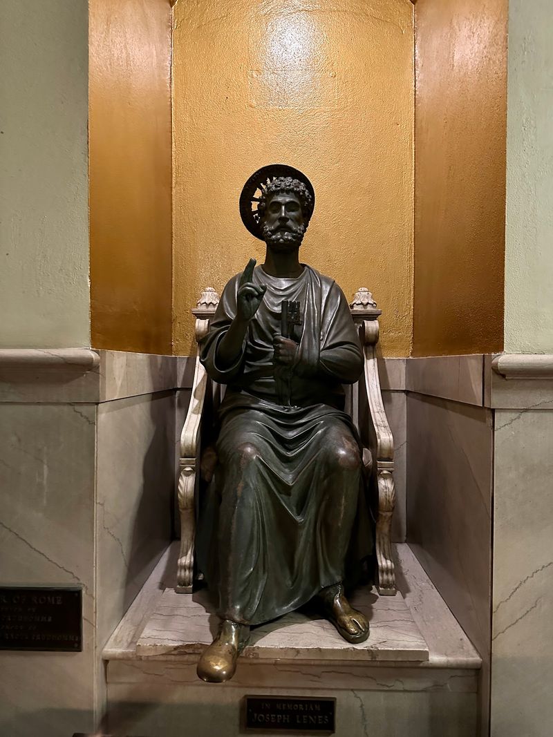 The Bronze St. Peter With A Worn-Down Foot