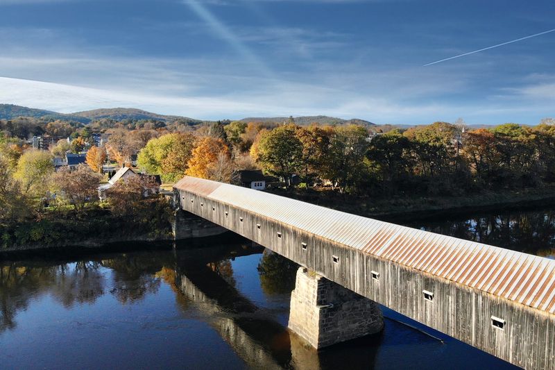 Vermont And New Hampshire Meet Across The River