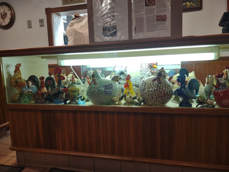 Old-School Decor and Chicken Figurines