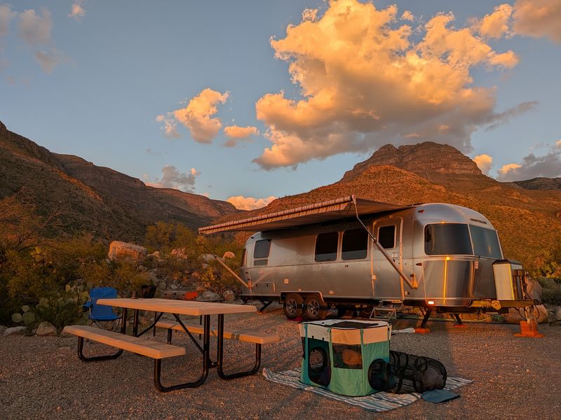 Campsites Look Out Over Endless Desert