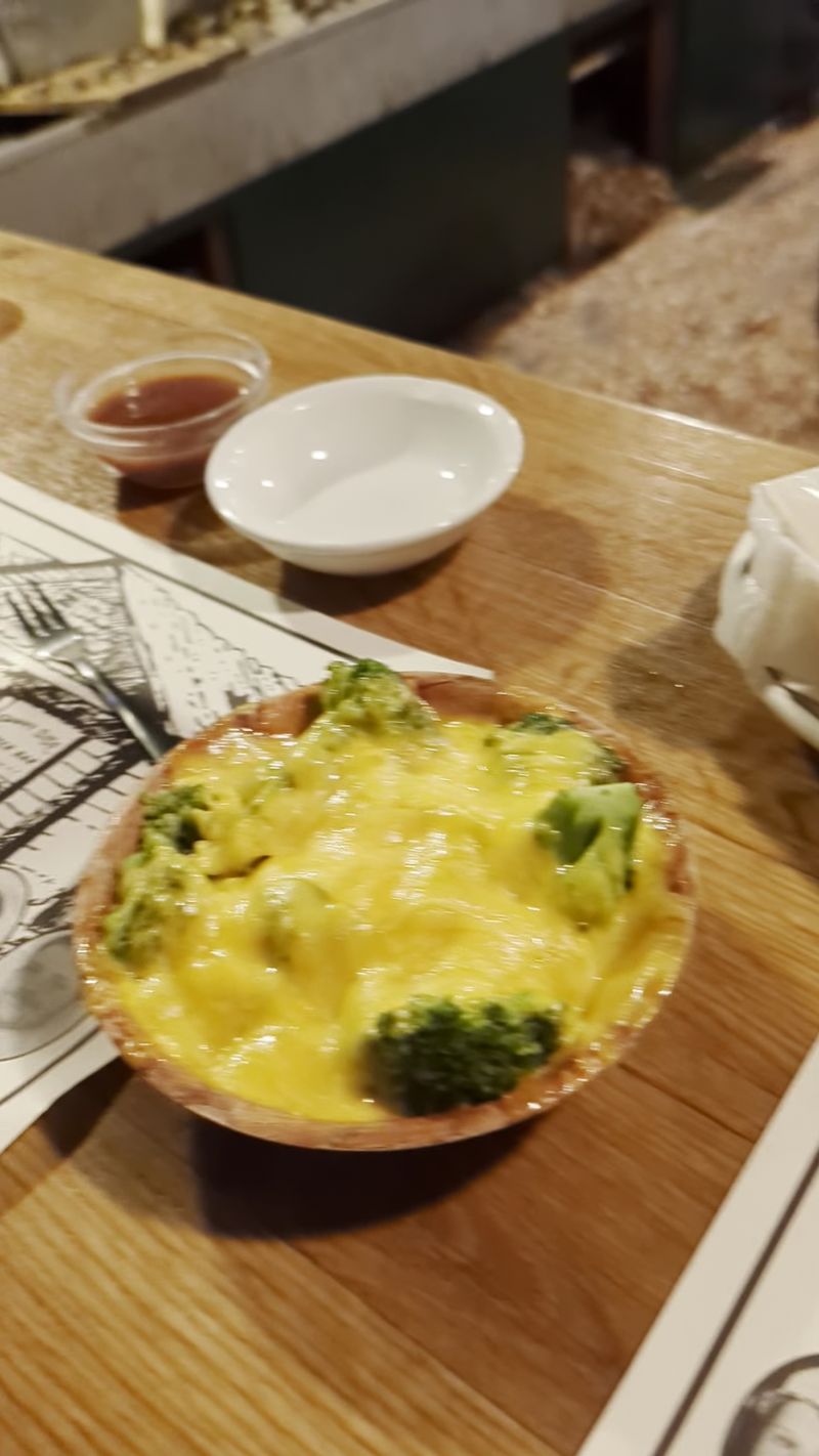 Broccoli With Cheese, the Lone Side Dish