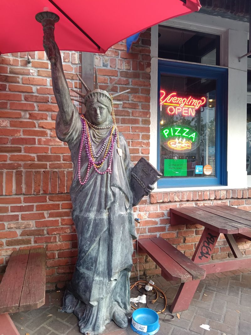 The Statue Of Liberty Marks The Slice