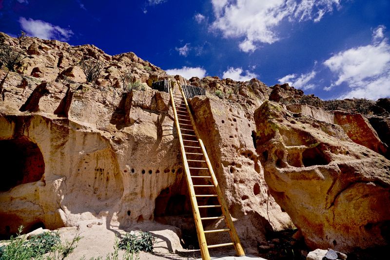 Ladders Climb Straight Up The Stone Walls