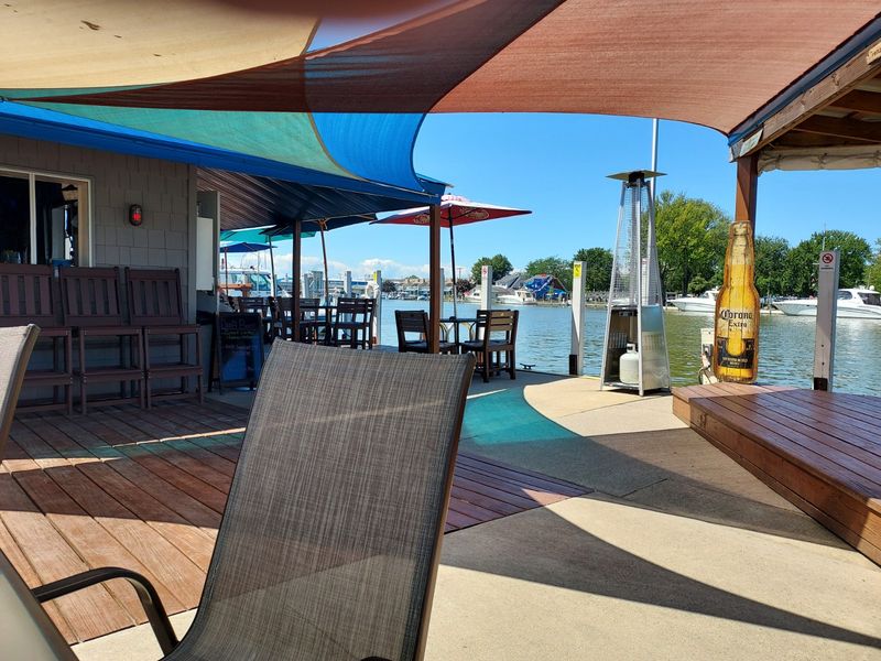 Outdoor Seating and Boat-Watching by the Water