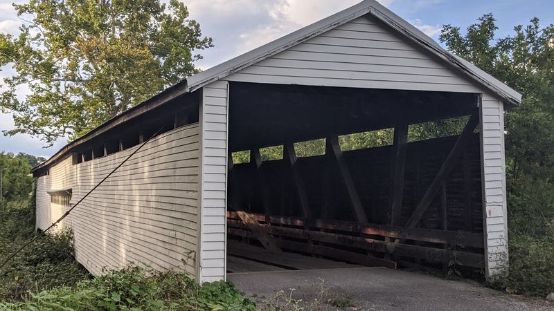 Dick Huffman Covered Bridge Finishes With The County’s Longest Span