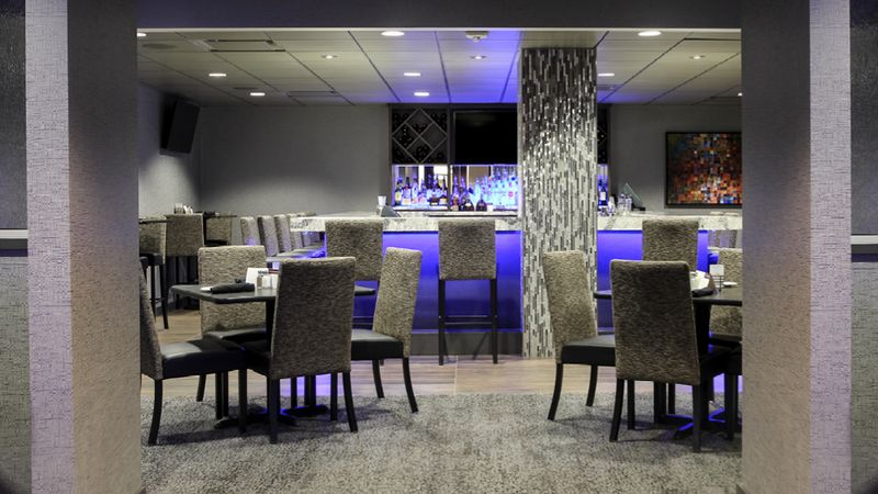 A Quiet Dining Room Inside A Racing And Hotel Complex