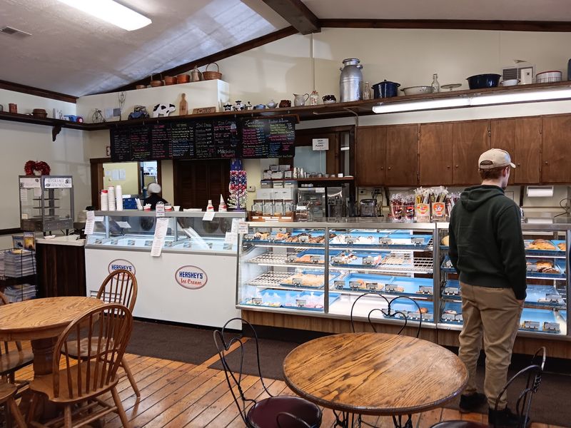 Ice Cream Cones And Small Tables For Lingering