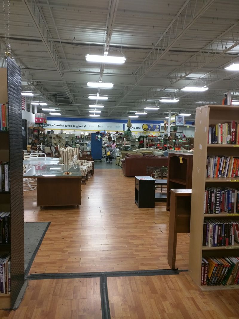 Clothing, Books, Furniture And Housewares Fill Different Sections