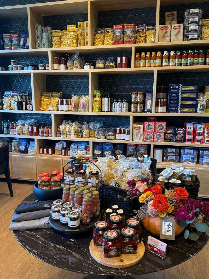 Shelves Loaded With Italian Goodies