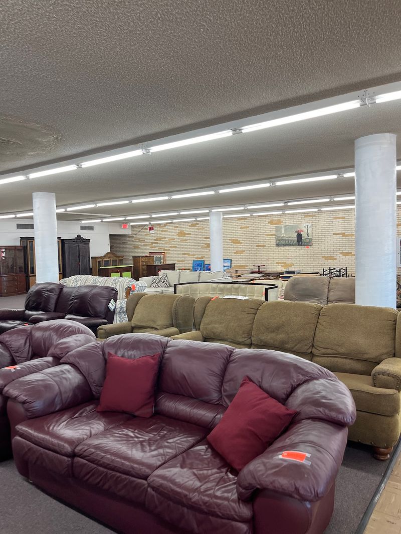 Upstairs Is Packed With Furniture