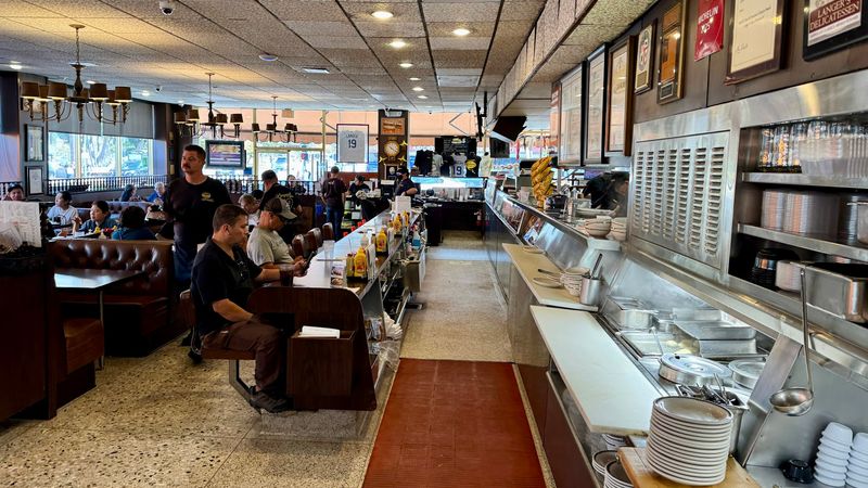 Brown Booths and a Buzzing Counter