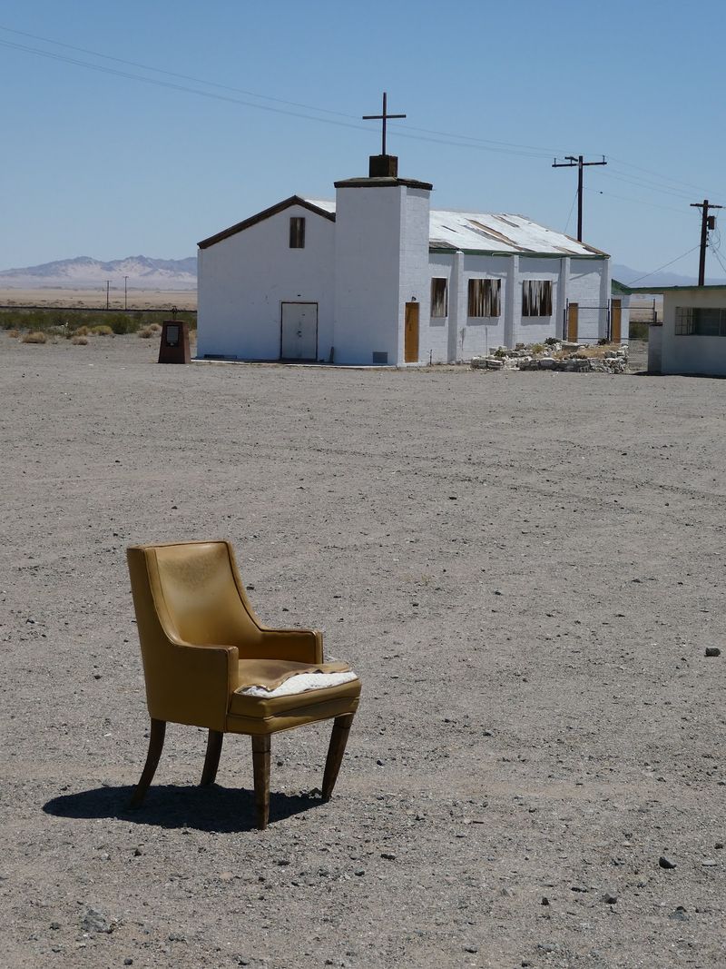 The School And Church Hint At The Community Beyond The Highway