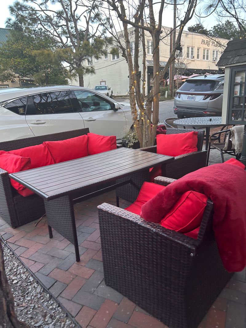 Outdoor Seating and Little Cozy Touches