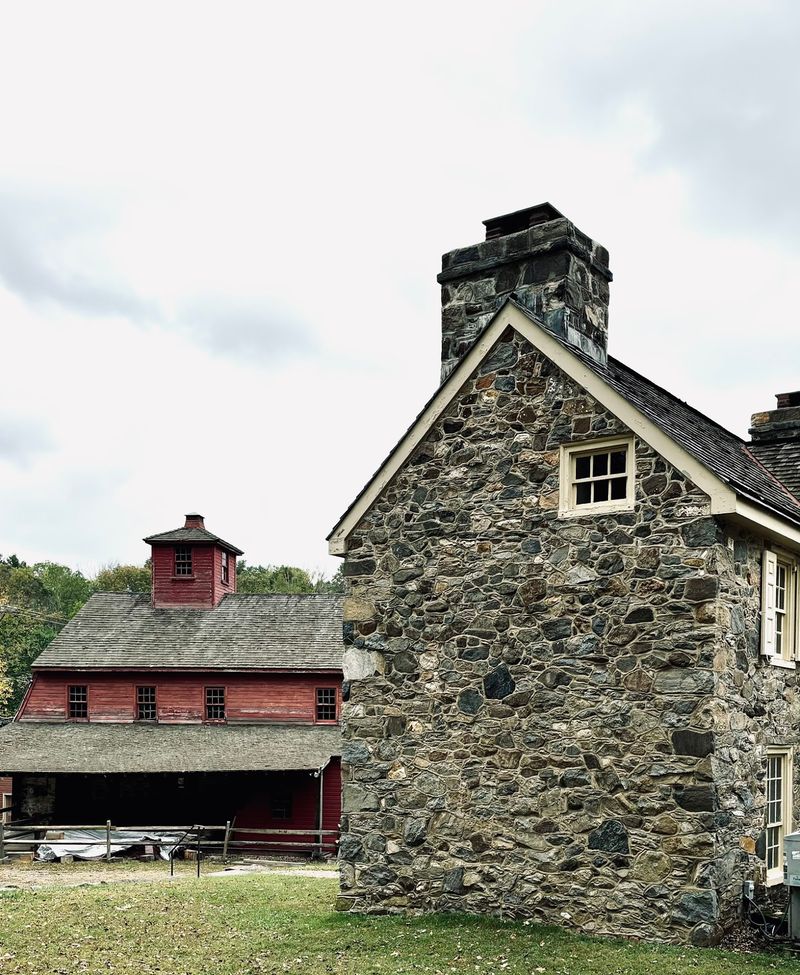 A Cluster of Historic Buildings Frozen in Time