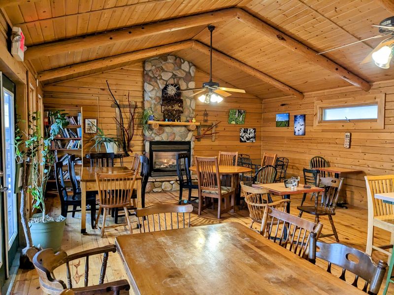 A Fireplace Steals The Spotlight Inside