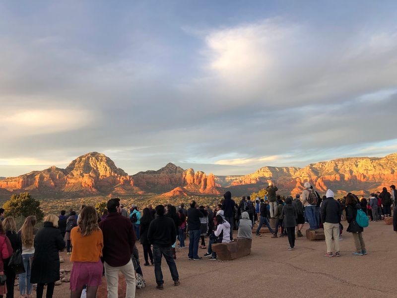 Sunset Deepens The Color Before Sedona Turns Dark