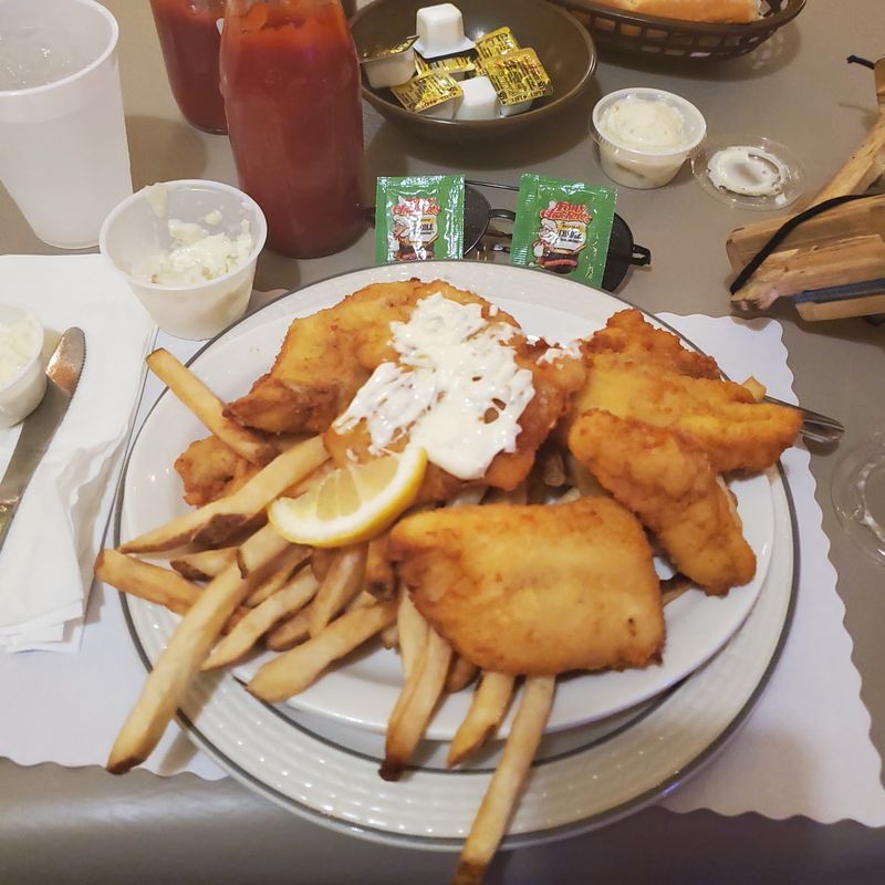 Homemade Tartar Sauce And Classic Sides Complete The Plate