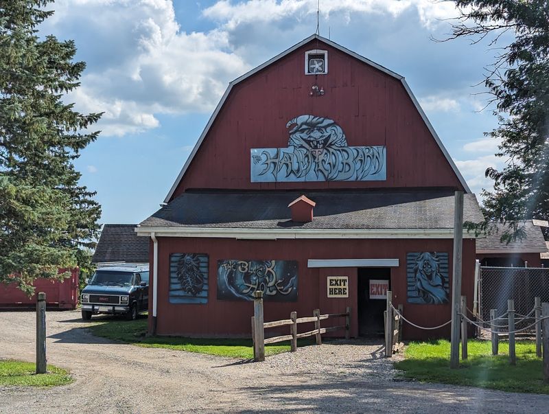 A Three-Story Haunted Barn Keeps The Scares Indoors