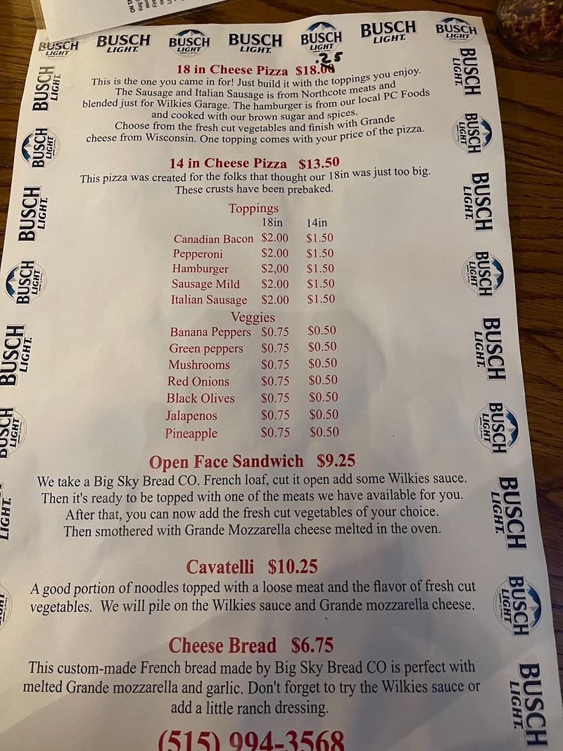 A Menu That Fits On One Small Page