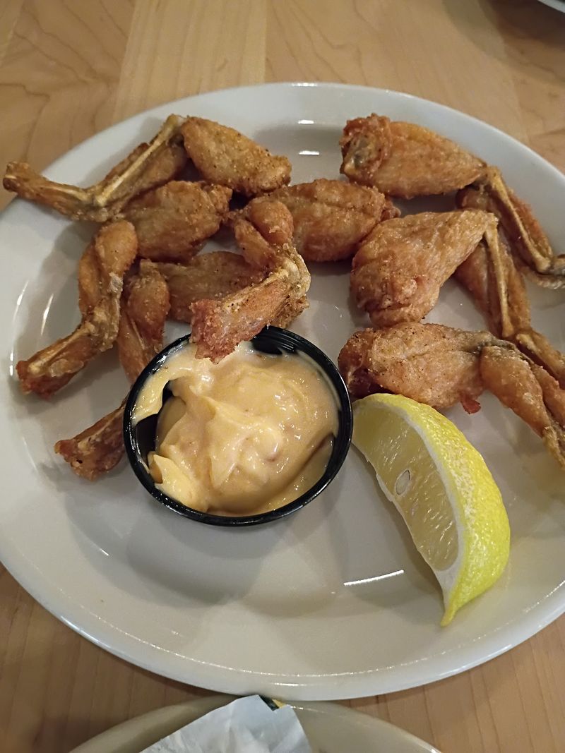 Friday Keeps Perch And Frog Legs Together
