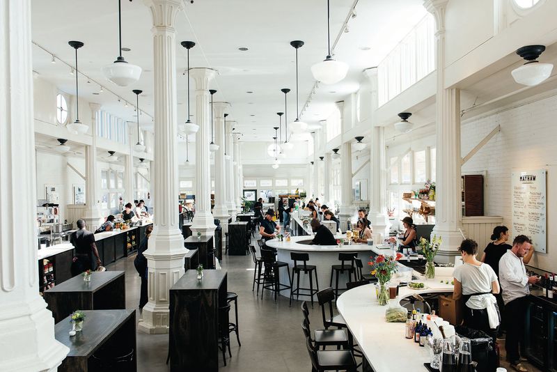 Historic New Orleans food hall setting