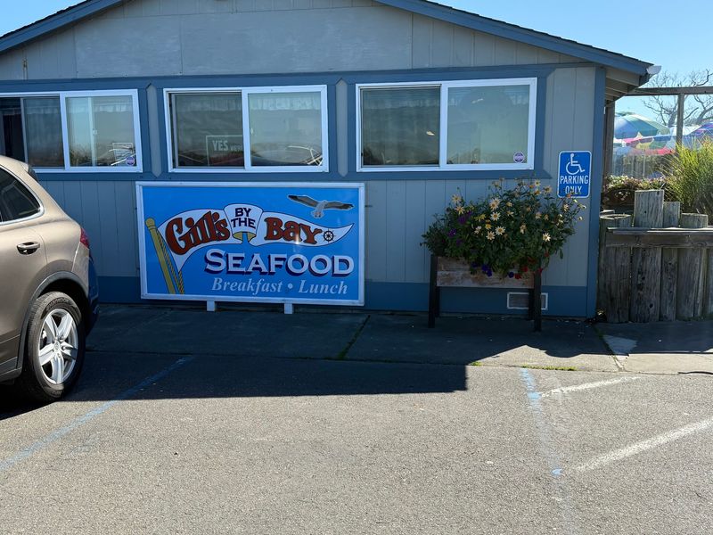 A Weathered Blue Building on the Edge of Humboldt Bay