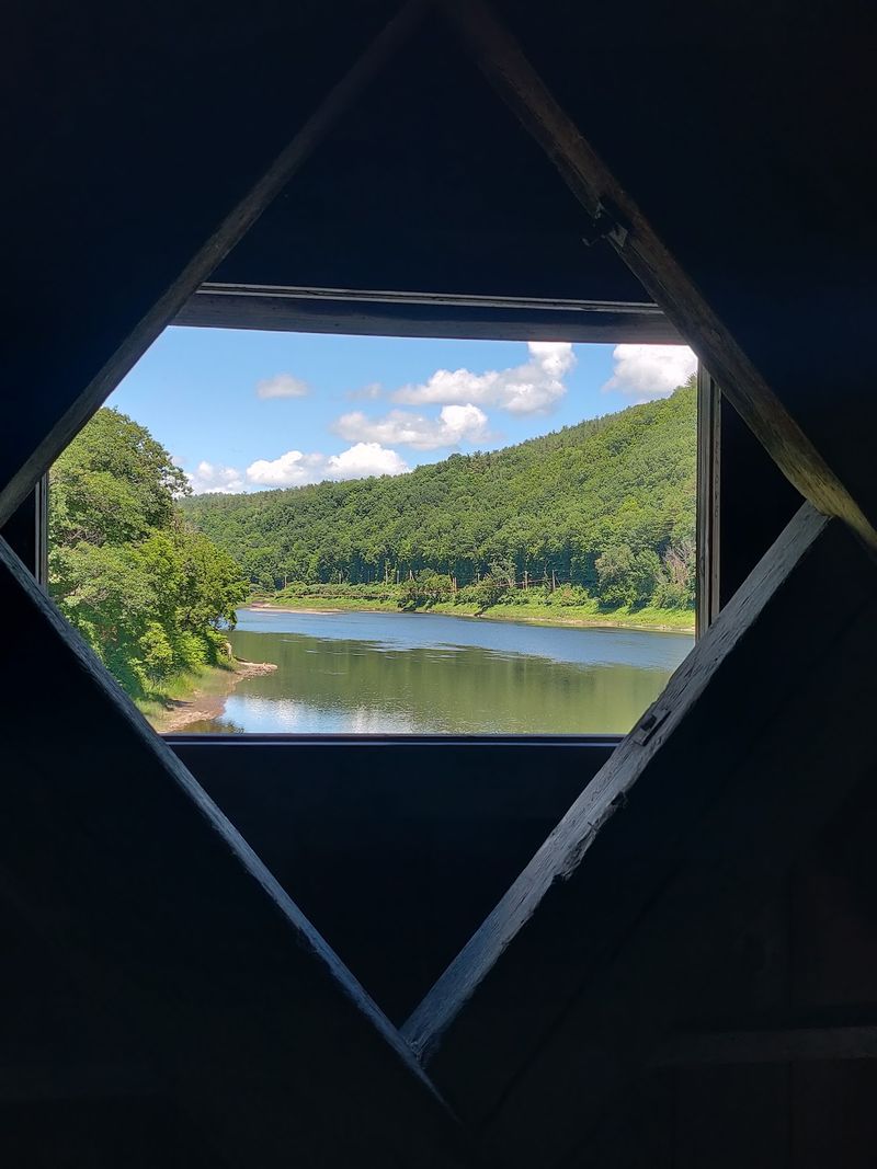 Nearly 450 Feet Of Covered Bridge Stretch Across The Connecticut