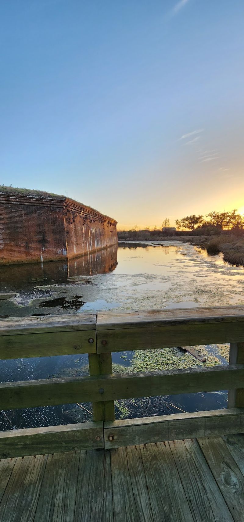 The Wooden Bridge And The View From Above