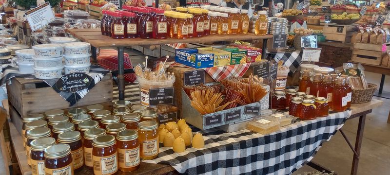 Jams, Pickles, Honey And Pantry Goods Fill The Shelves