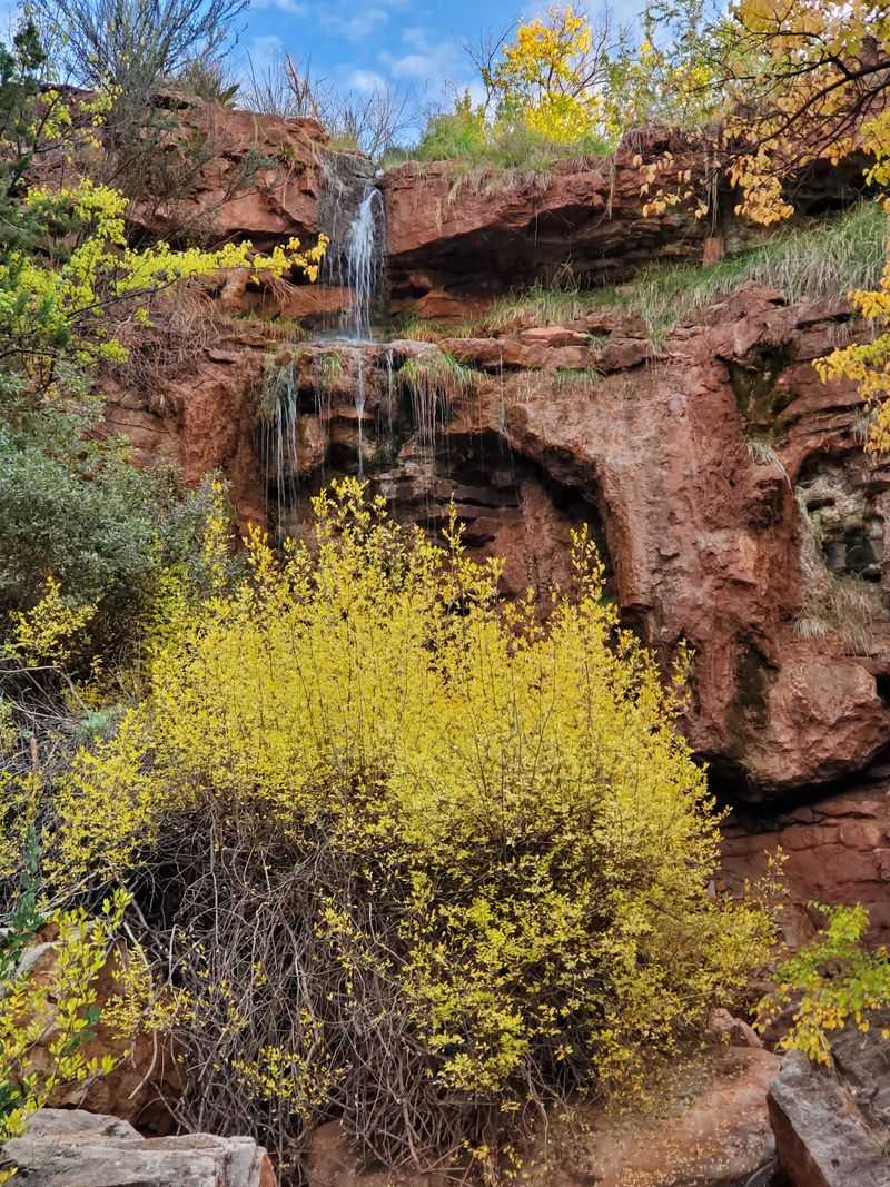 Towering Red Cliffs Along The Way