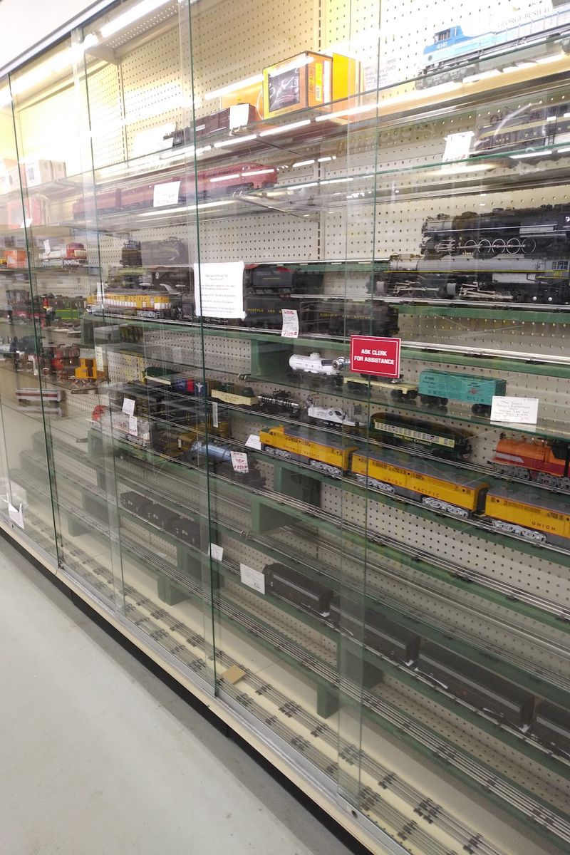 Locomotives, Track, Scenery, And Electronics Fill The Train Section