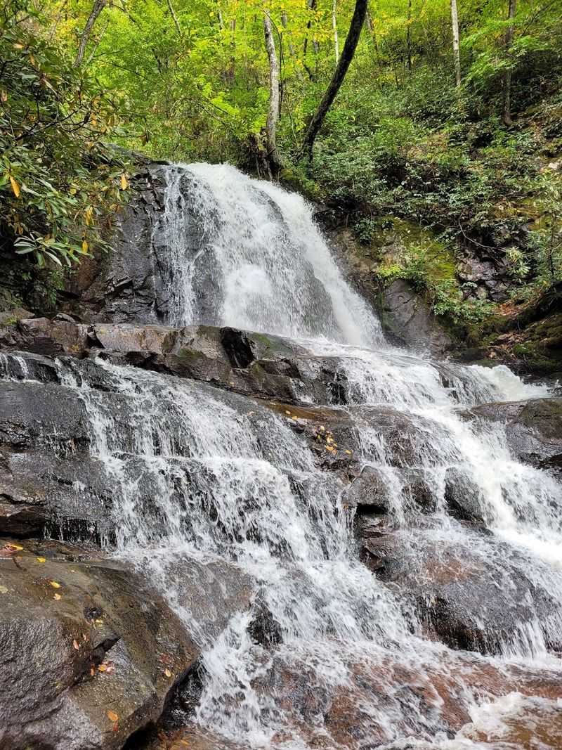 Lace Up For A Waterfall Hike With Fall Colors Overhead