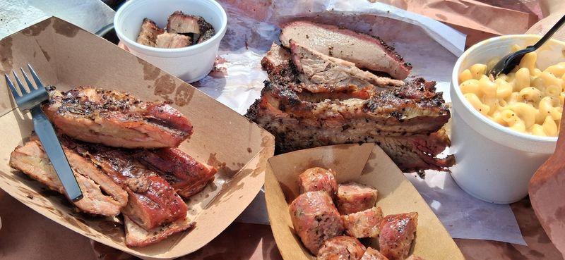 Dino Ribs, Green Chile Sausage, and the Rest of the Tray