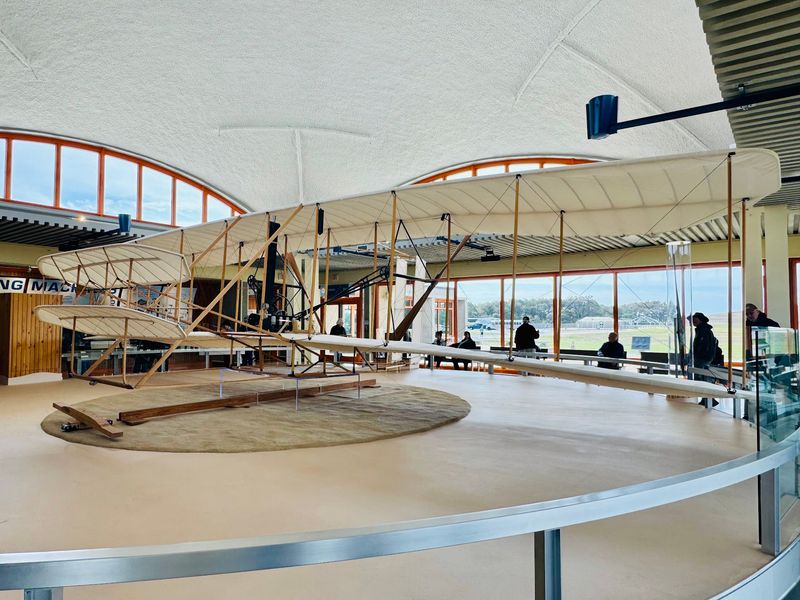 A Full-Size Flyer Waits Inside The Refreshed Visitor Center