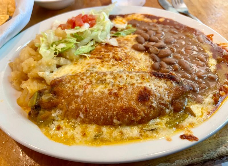 Stacked Red Chile Enchiladas